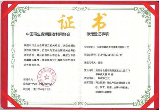 雙赢集團成爲(wéi / wèi)中國(guó)再生資源回收利...