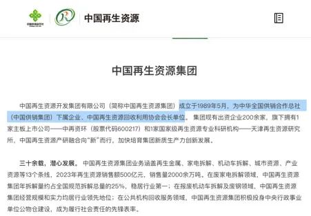 圖片來(lái)源:中國(guó)再生資源集團官網